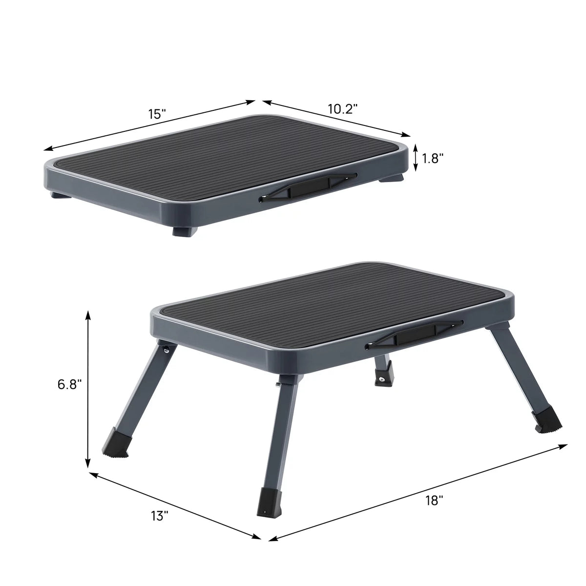 Lightweight Folding Steel Step Stool 330-Pound Capacity W79476