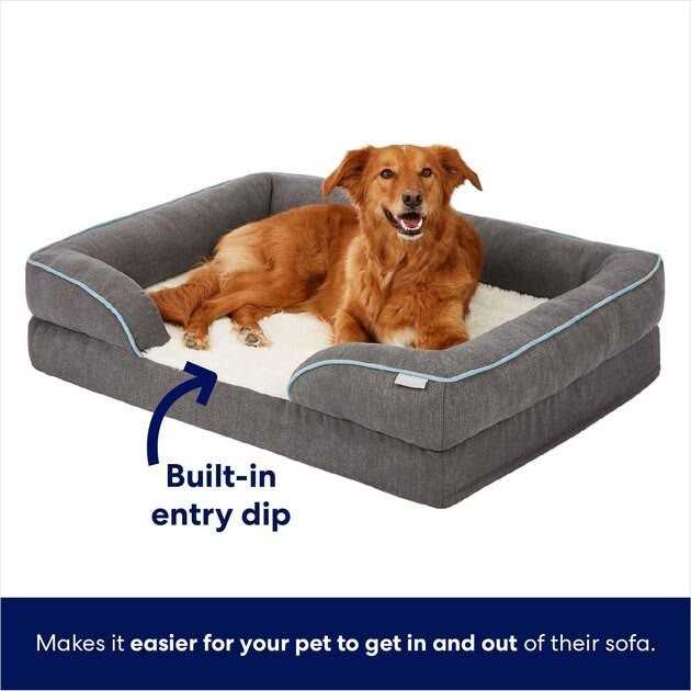 Plush Orthopedic Bolster Cat Dog Bed with Removable Cover H437858