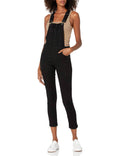 Black Skinny Denim Overalls M7440