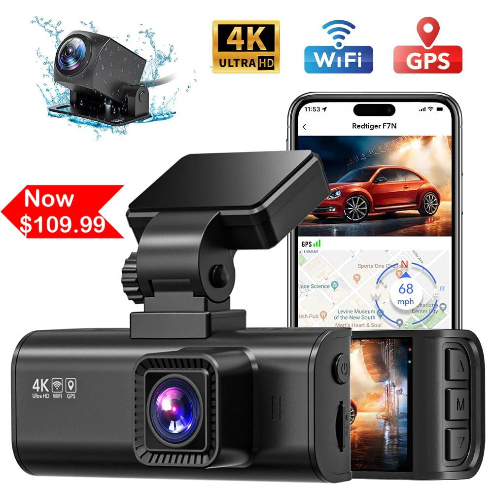 4K Dash Cam with WiFi GPS Night Vision S2721