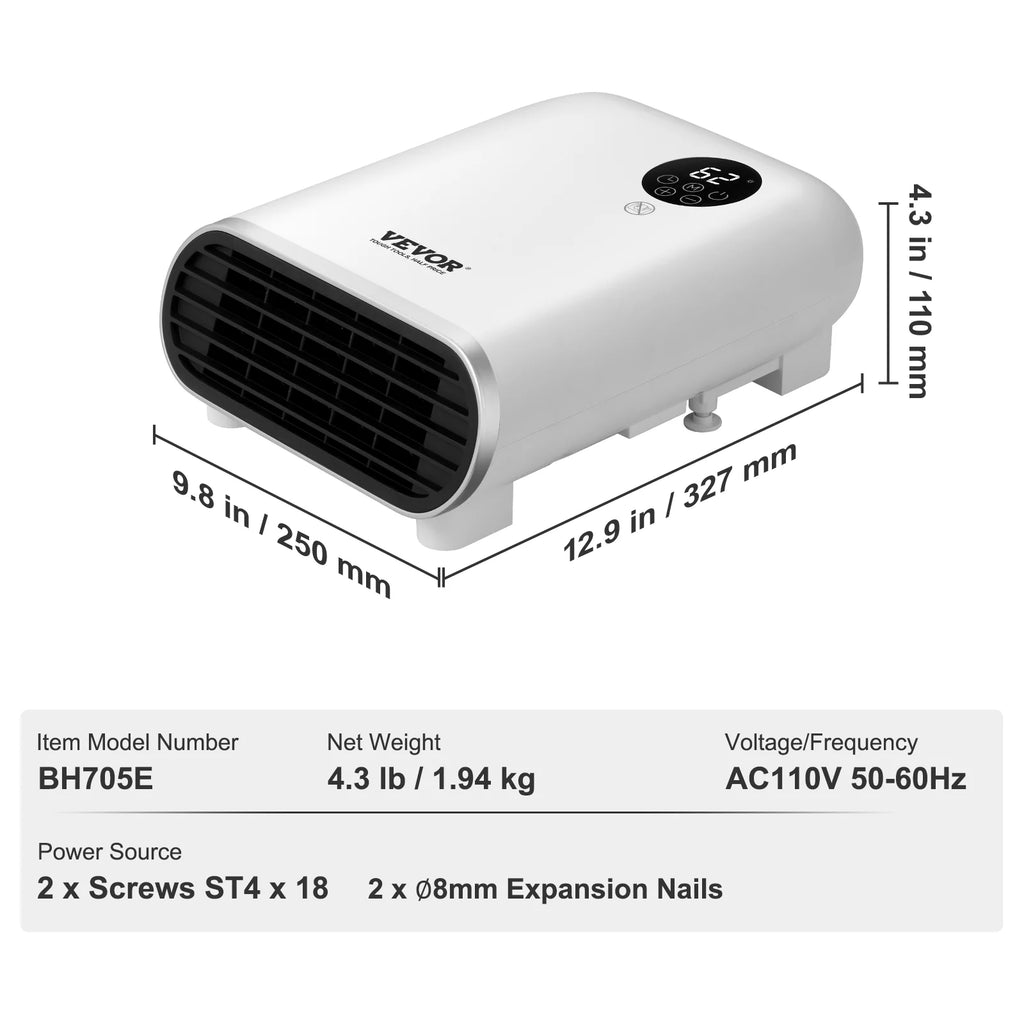 1500W Electric Wall Heater S827834