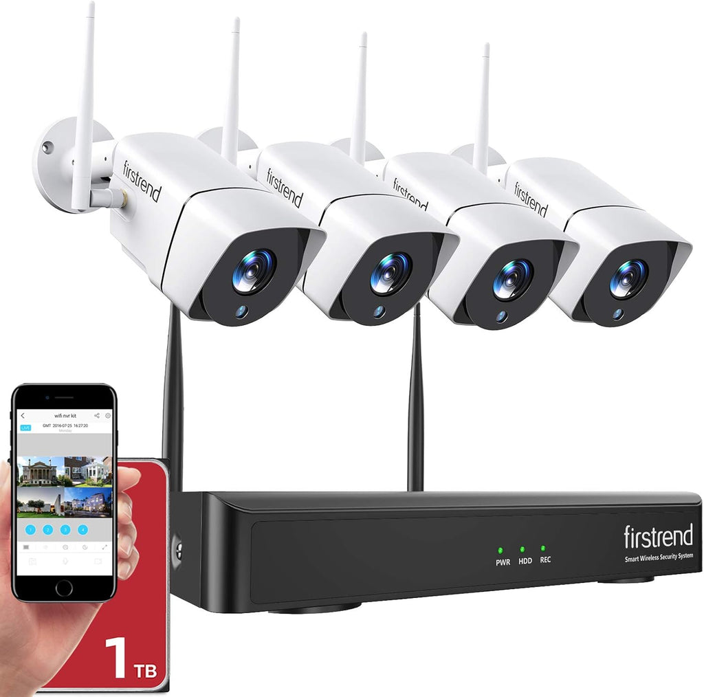 Wireless 1080P 8CH Security Camera System with 4pcs 2MP Cameras 1TB HDD Z846