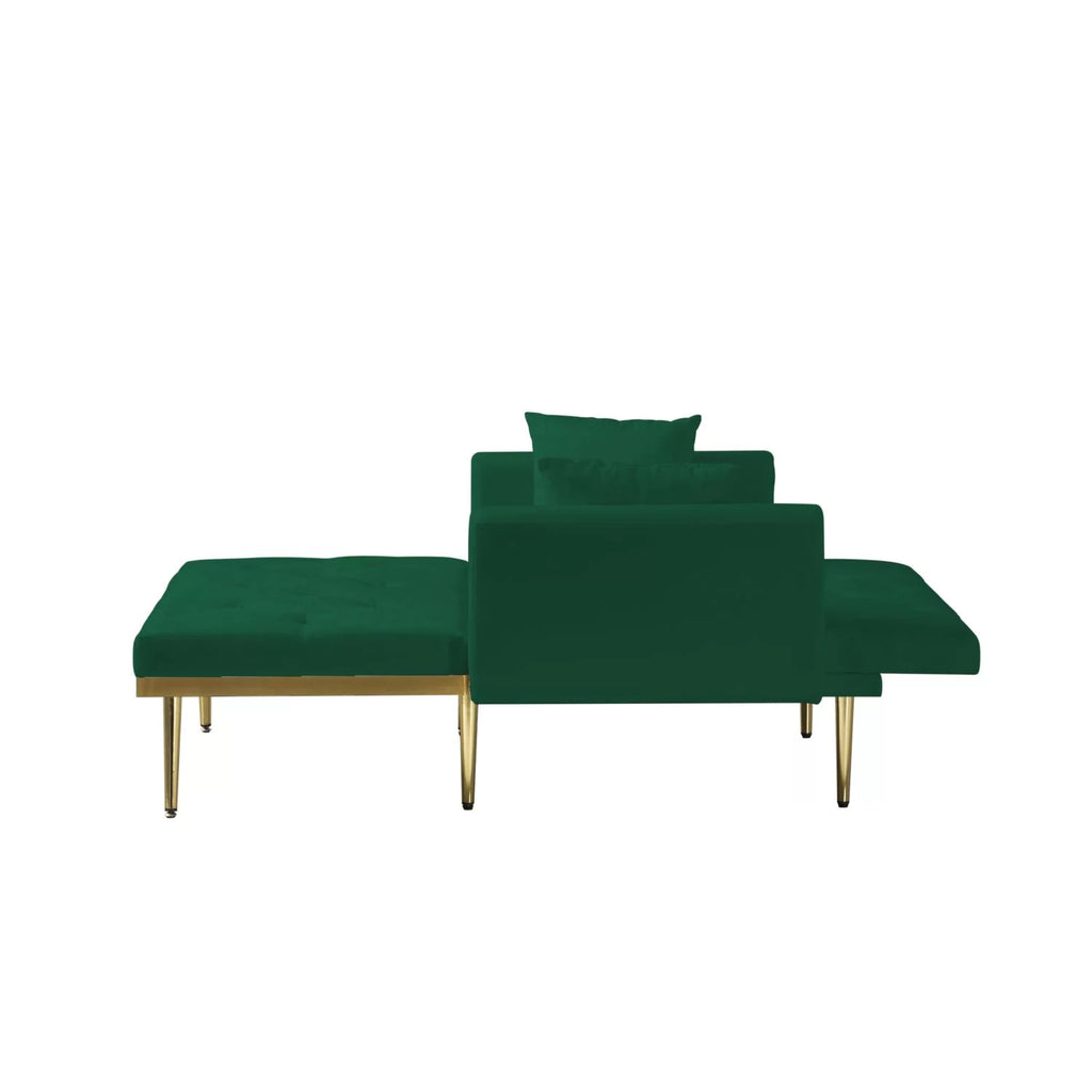 Green Convertible Chaise Lounge Sofa Bed T354400