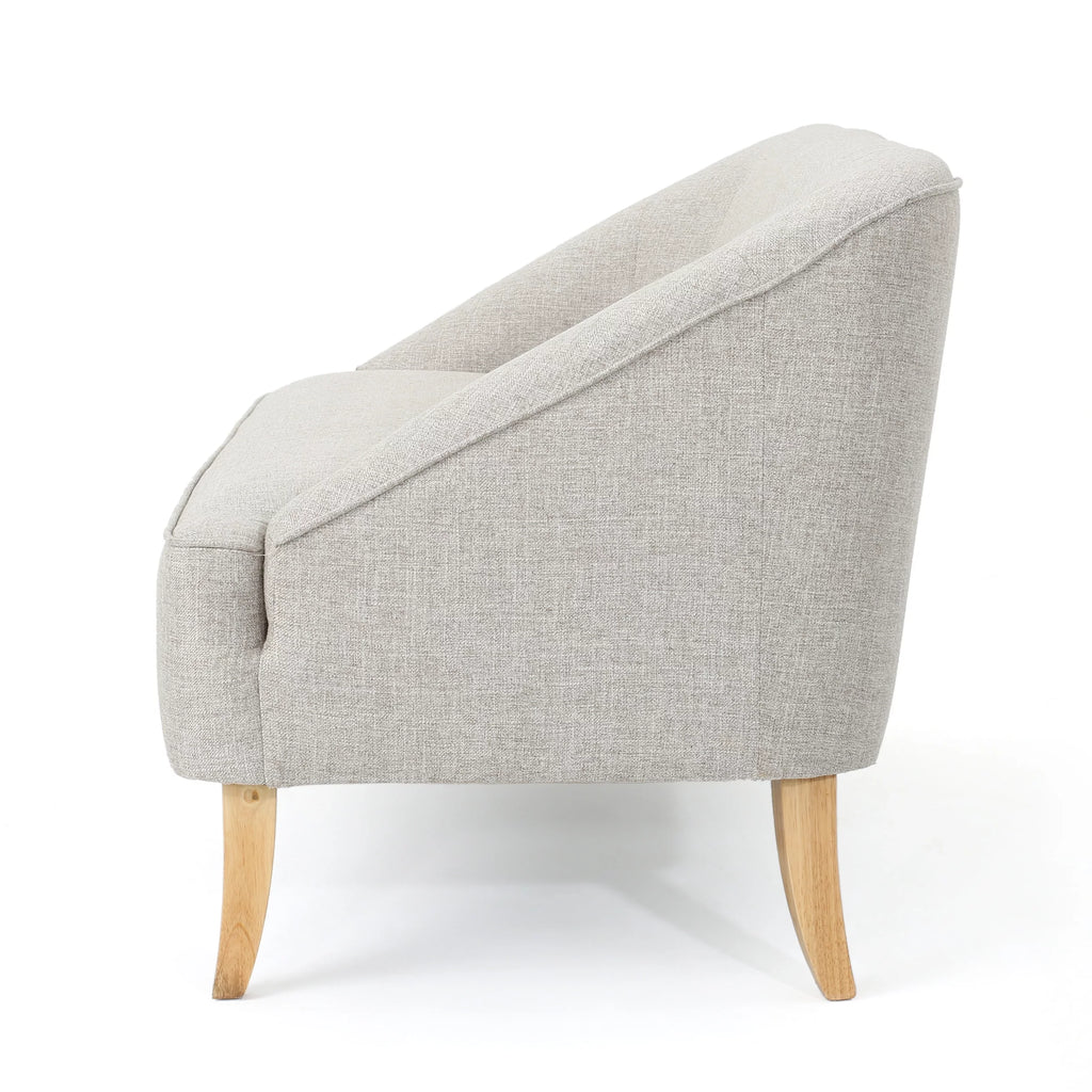 Beige Fabric Loveseat T1864