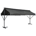 Free Standing Awning 196.9"x118.1" Anthracite D11935