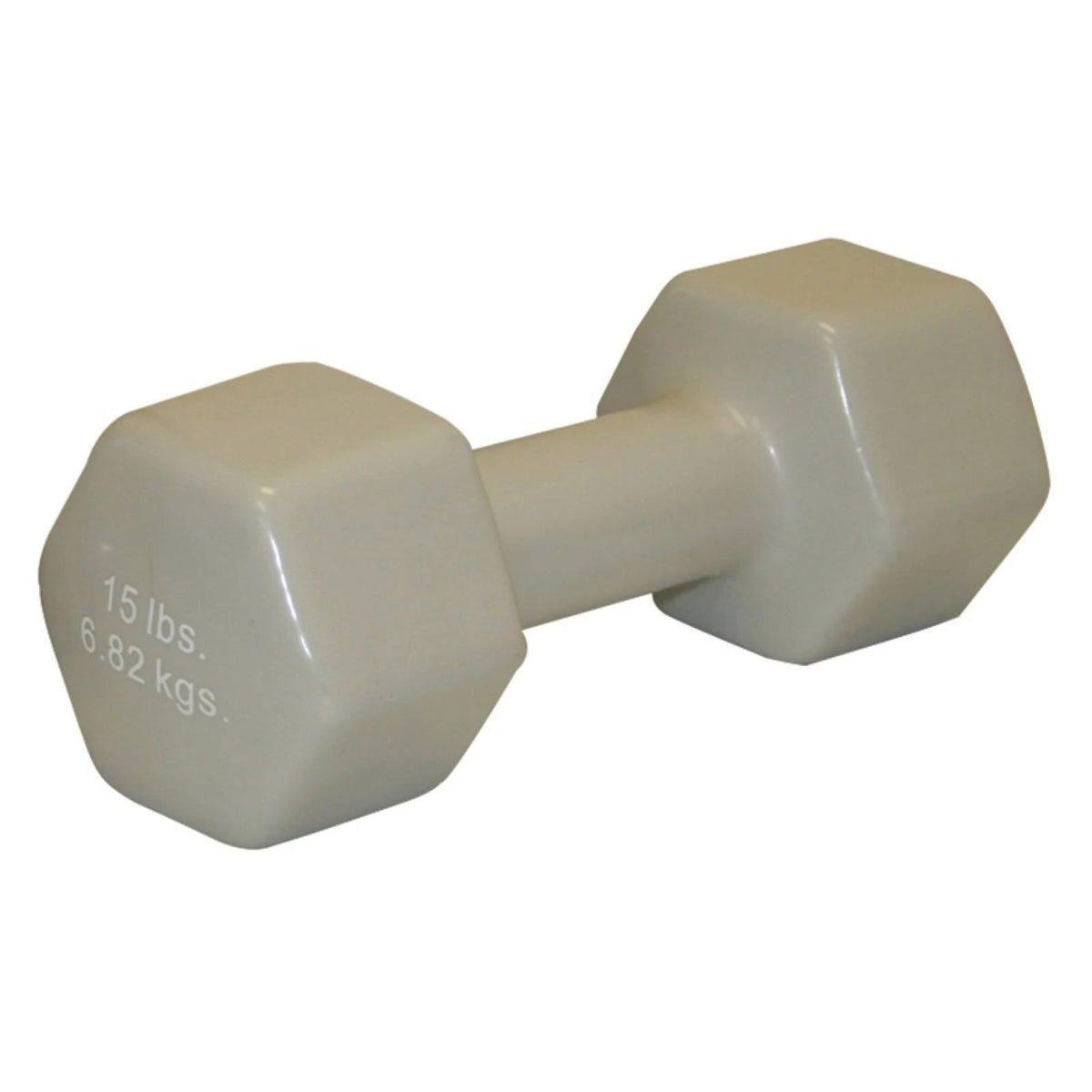 15 lb Silver Vinyl Dumbbell Pair M8645