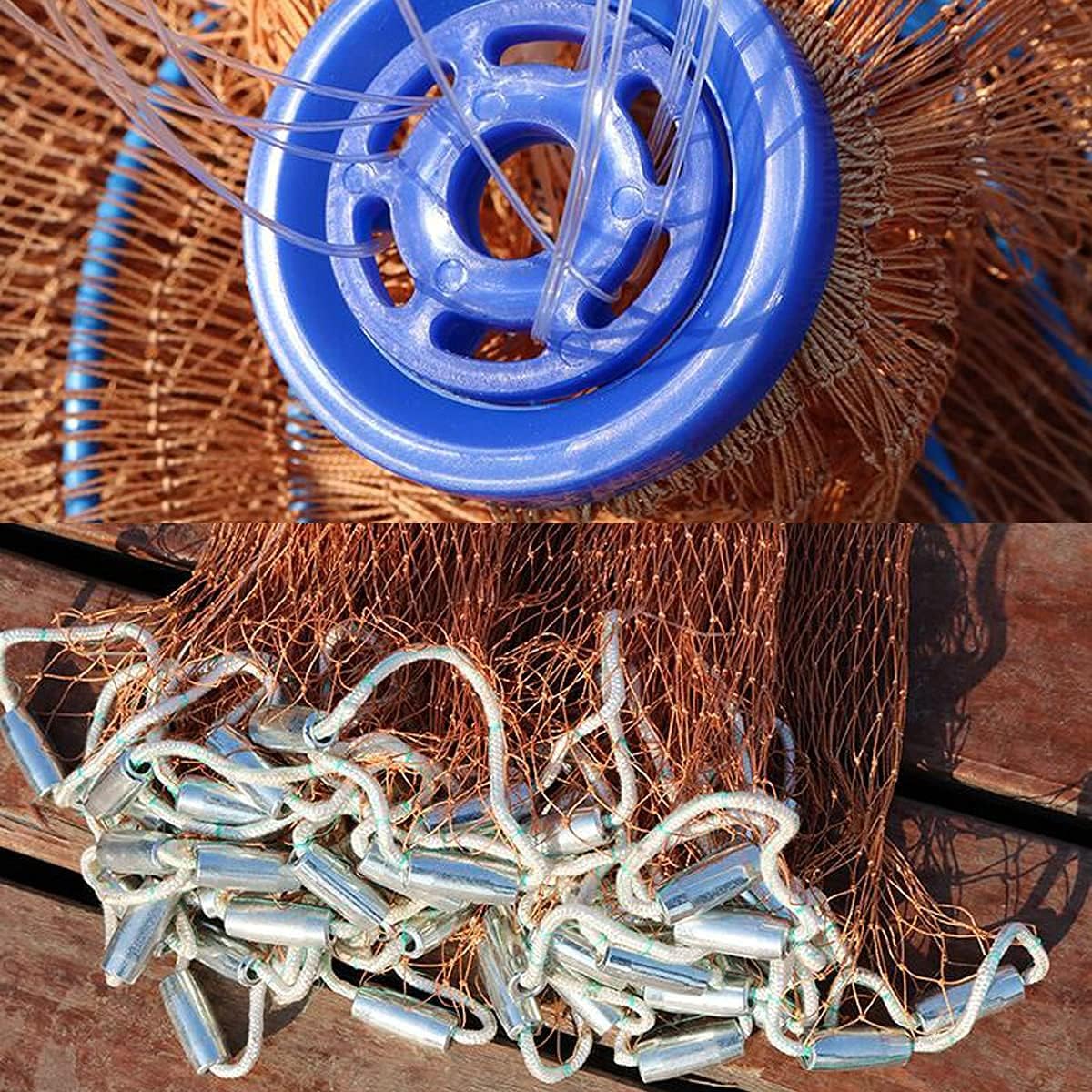 Fishing Net with Lead Sinkers 7ft Radius Z650463