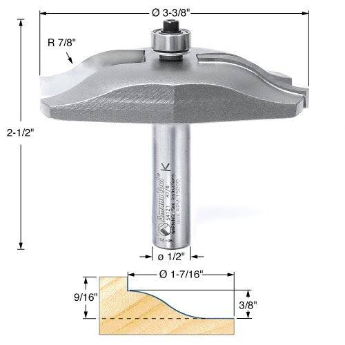 Carbide Tipped Ogee Raised Panel 1/2 inch Shank C910753