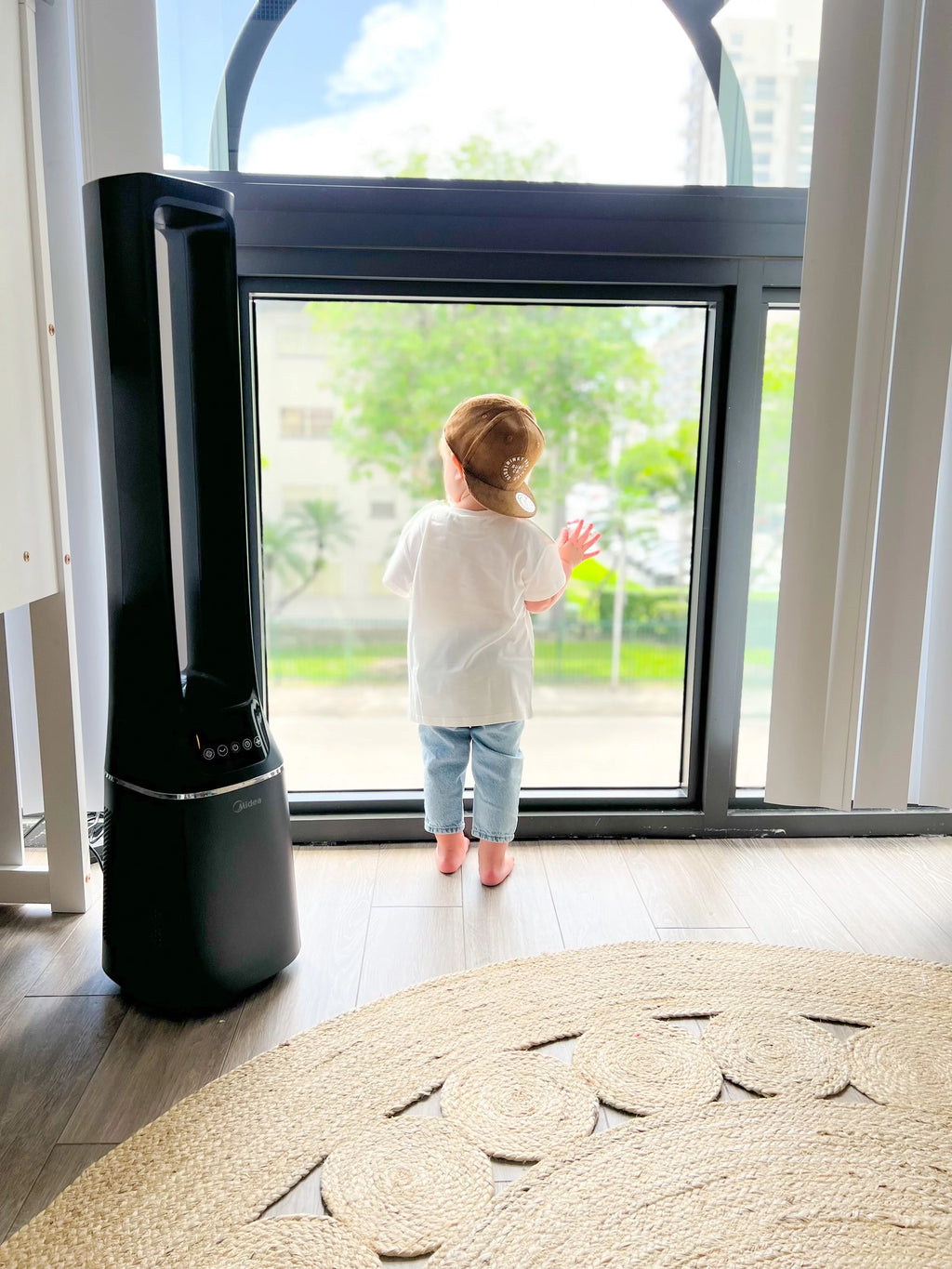 Bladeless Tower Fan & HEPA Air Purifier with Remote Control O9120