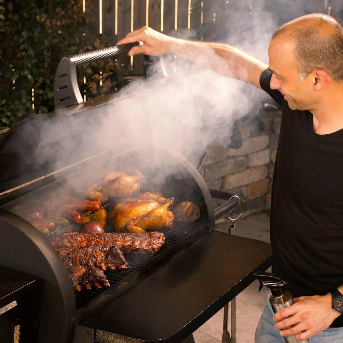 35-Inch Wood Pellet Grill with Front Shelf L990