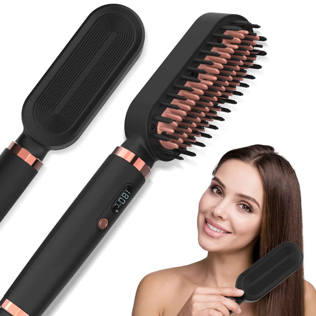 2 in 1 Ionic Fast Heating Straightener Brush A5864