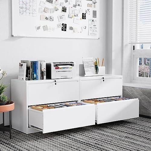 Black 4 Drawer Metal File Cabinet with Lock M74414