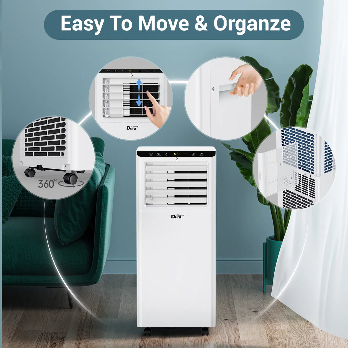 Portable Air Conditioner 4900BTU 3-in-1 AC Unit with Window Kits L10806