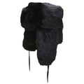 Black Rabbit Fur Aviator Hat J335891