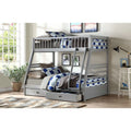 Gray Twin Full Storage Bunk Bed E576002