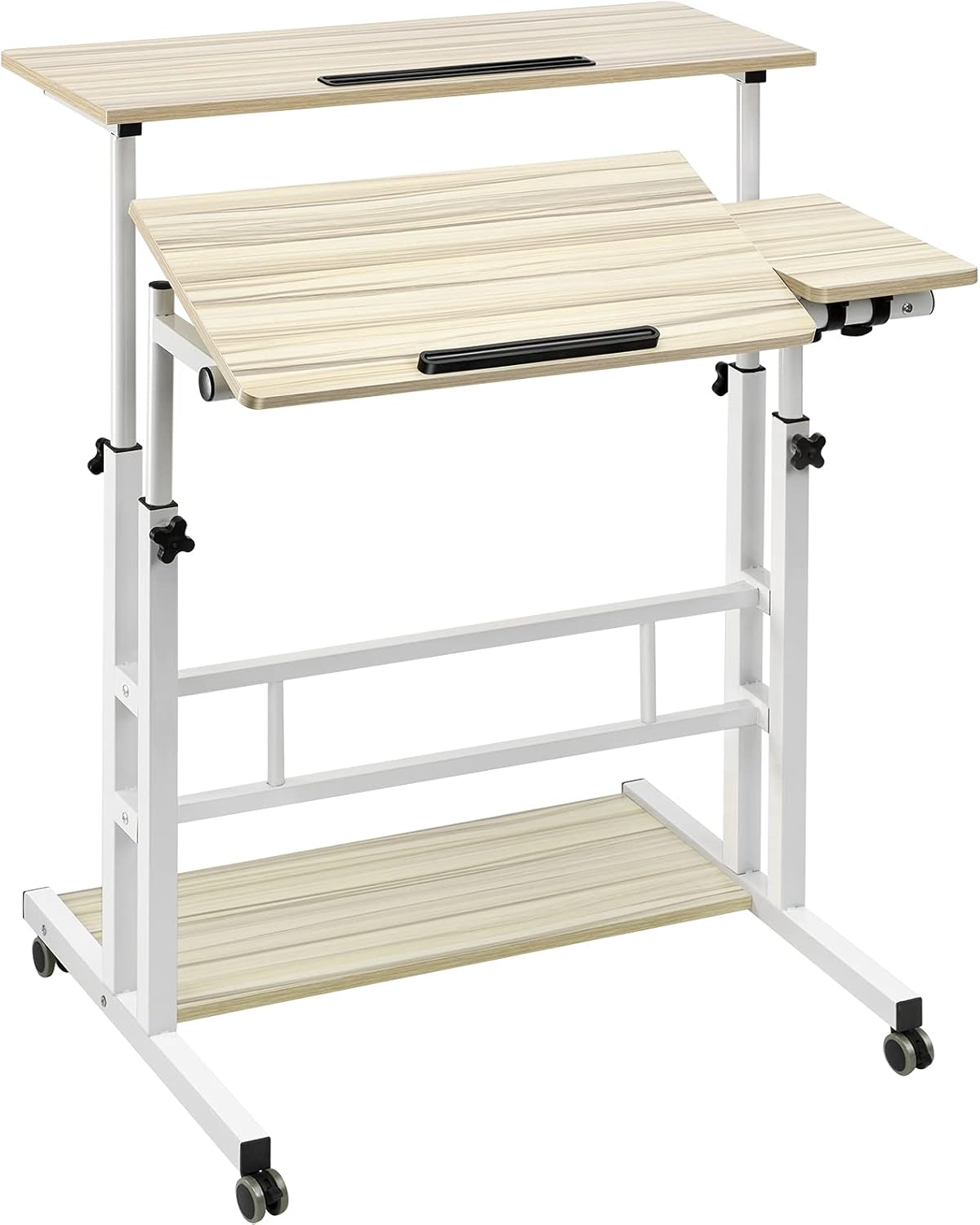Adjustable Mobile Standing Desk with Wheels L2644