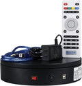 360 Degree Electric Turntable Display Stand with Remote Control, Black, Pack of 2 U4734