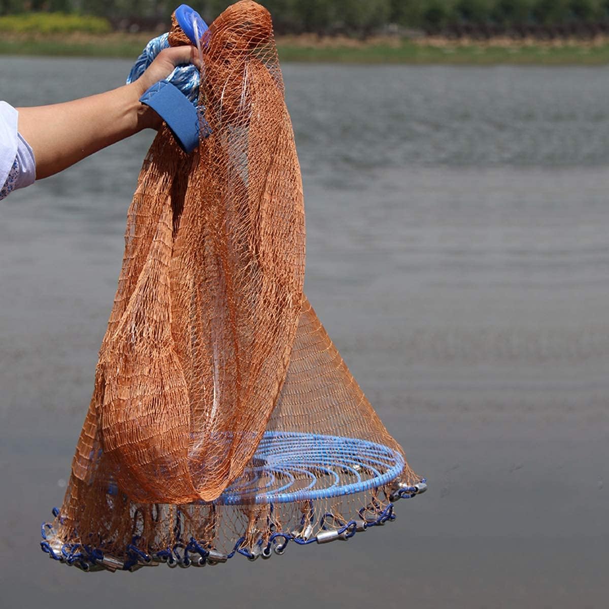 Fishing Net with Lead Sinkers 7ft Radius Z650463