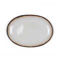 Stoneware Dish 25x36cm Black Cream C931699