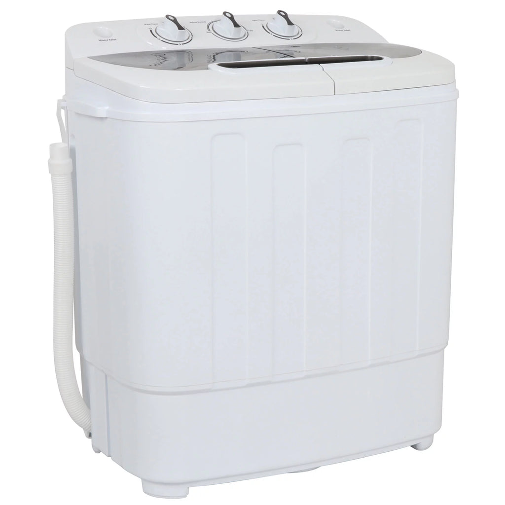 Twin Tub Portable Compact Wash Machine 13lbs Semi-Automatic White D510