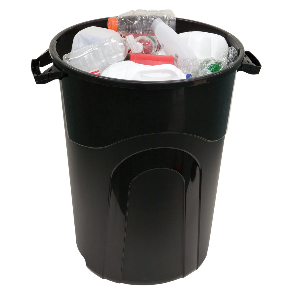 32 Gallon Heavy Duty Plastic Garbage Can with Lid O8011
