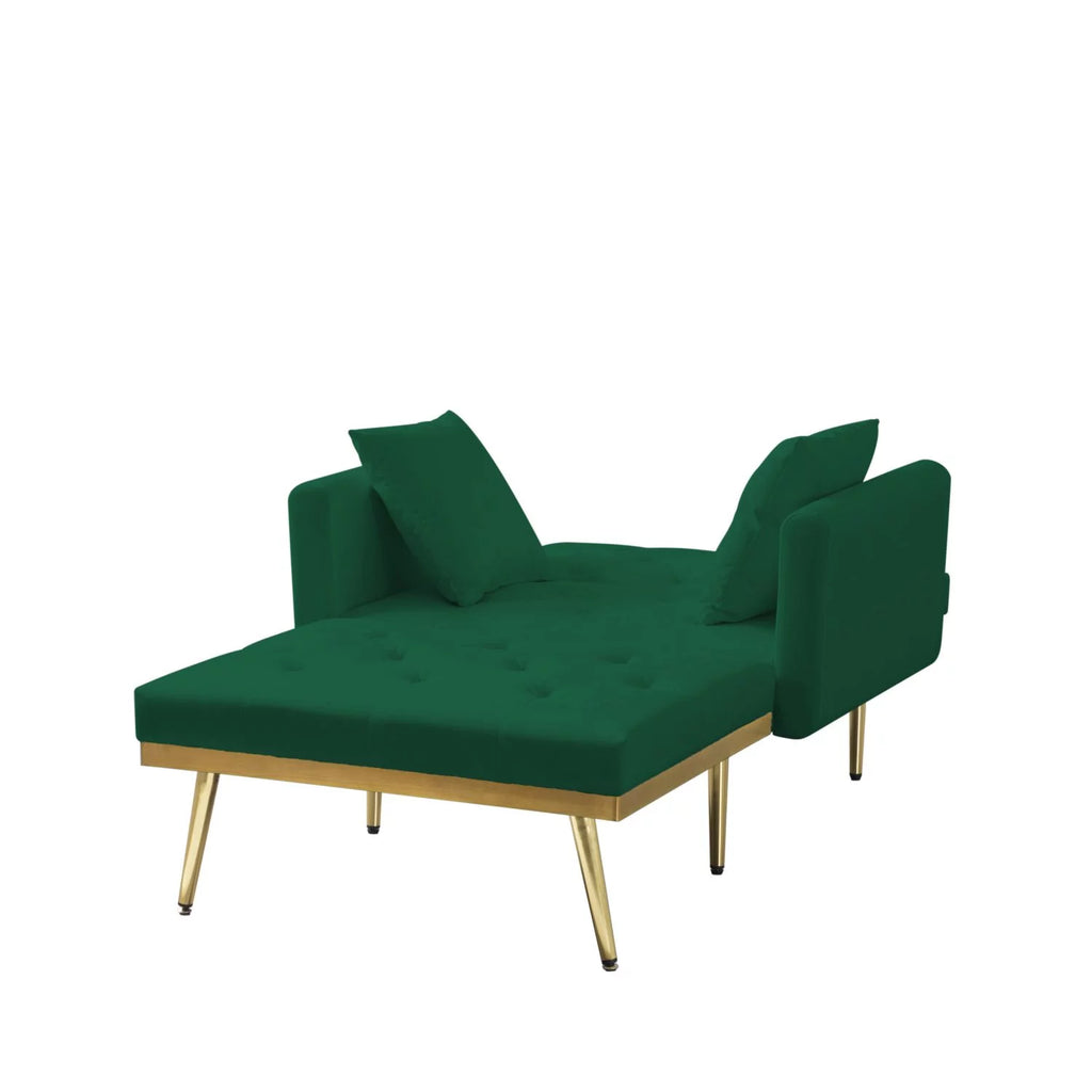 Green Convertible Chaise Lounge Sofa Bed T354400