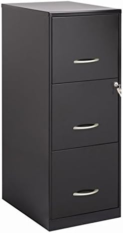Metal 3 Drawer Letter File Cabinet in Black W487729