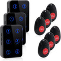 Wireless Caregiver Pager with 3 Number Display Plug-in Receiver 6 Transmitters D4335
