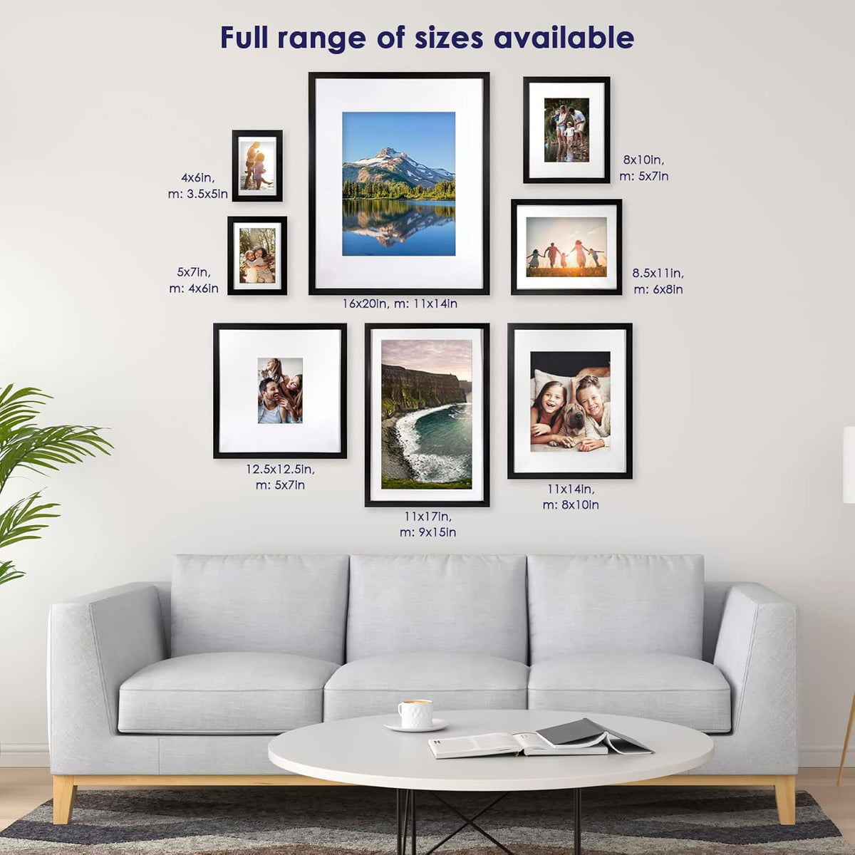 16x20 inch Linear Picture Frame 5-pack Black M5719