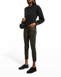 Skinny Mid Rise Crop 32 Dark Camo V897