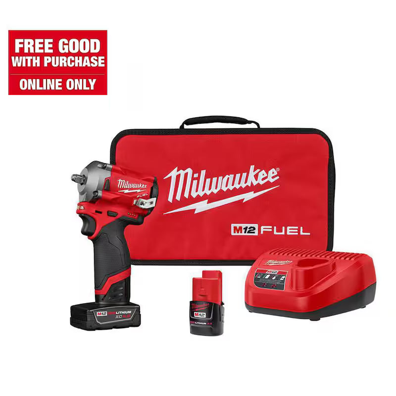 12V Lithium-Ion Brushless Cordless 3/8 in. Impact Wrench Kit R286859