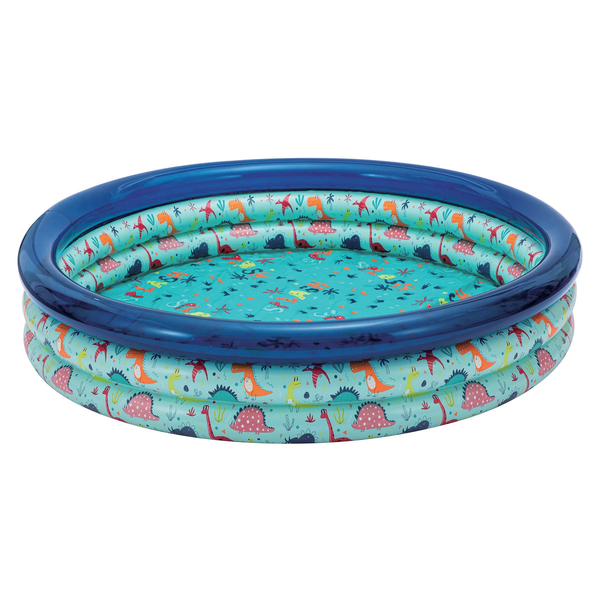 Blue Dino 3-Ring Inflatable Swimming Pool P115