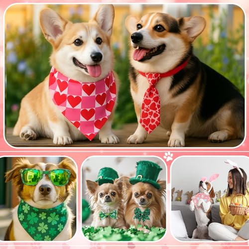 120 Pcs Washable Triangle Dog Bandanas R8382
