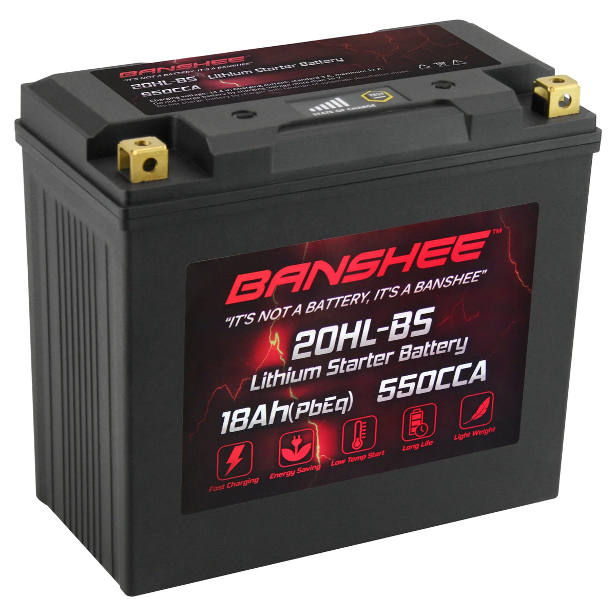 12V 18Ah 550CCA LiFePO4 Lithium Motorcycle Battery U324