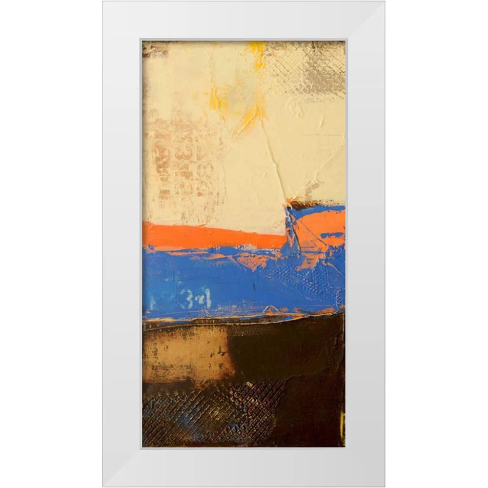 White Modern Wood Framed Art Print G366