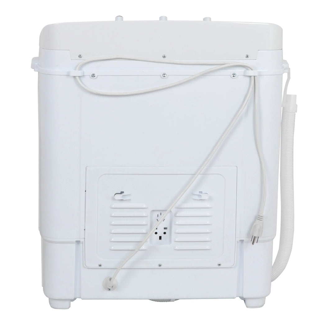 Twin Tub Portable Compact Wash Machine 13lbs Semi-Automatic White D510