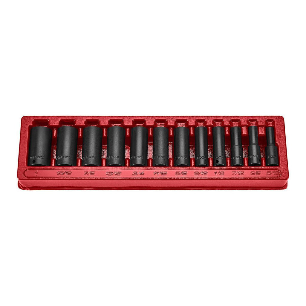 3/8 in. Drive SAE Deep Impact Socket Set, 12-Piece R7499
