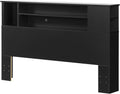Contemporary Pure White Bookcase Headboard B743