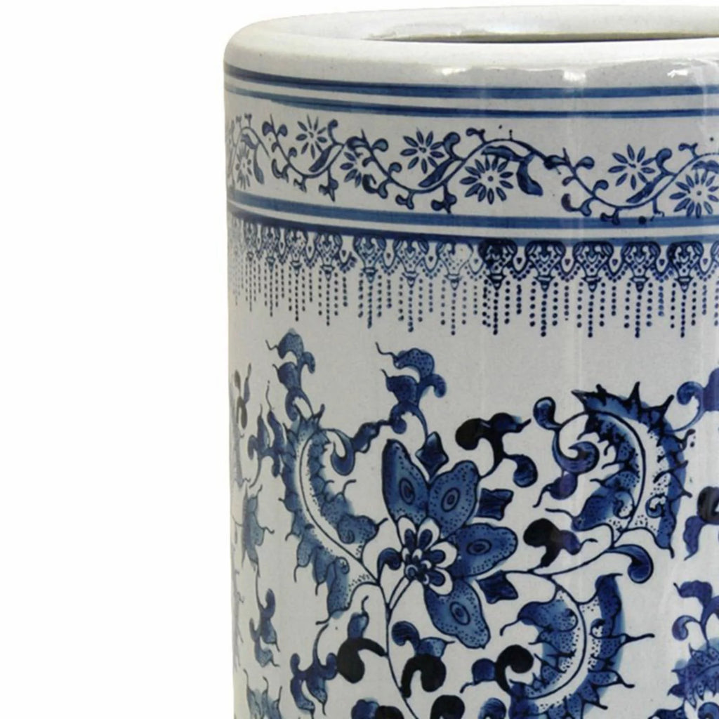 Blue & White Umbrella Stand D448279