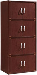 4 Shelf 8 Door Mahogany Bookcase Z88741
