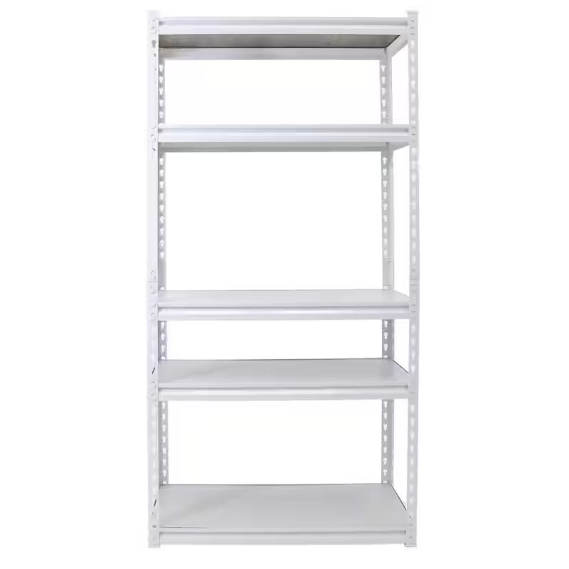 White 5-Tier Adjustable Steel Storage Rack K3629