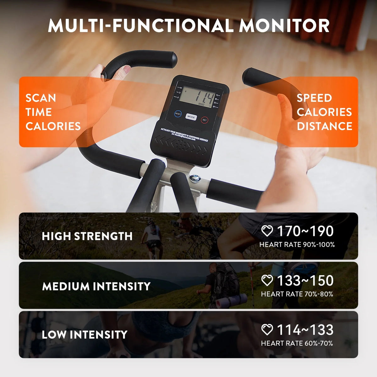 Folding Exercise Bike with 8 Level Adjustable Magnetic Resistance C84453