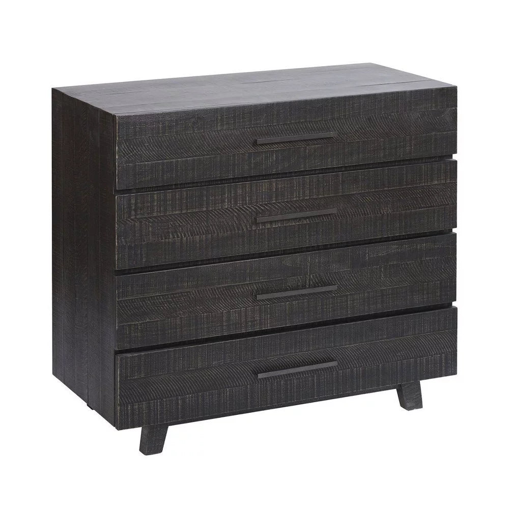42 inch 4-Drawer Chest Antique Black Finish Y309