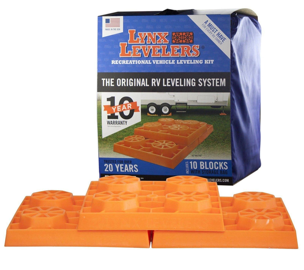 10 Pack Interlocking Leveling Blocks RV Trailer Camper W60081