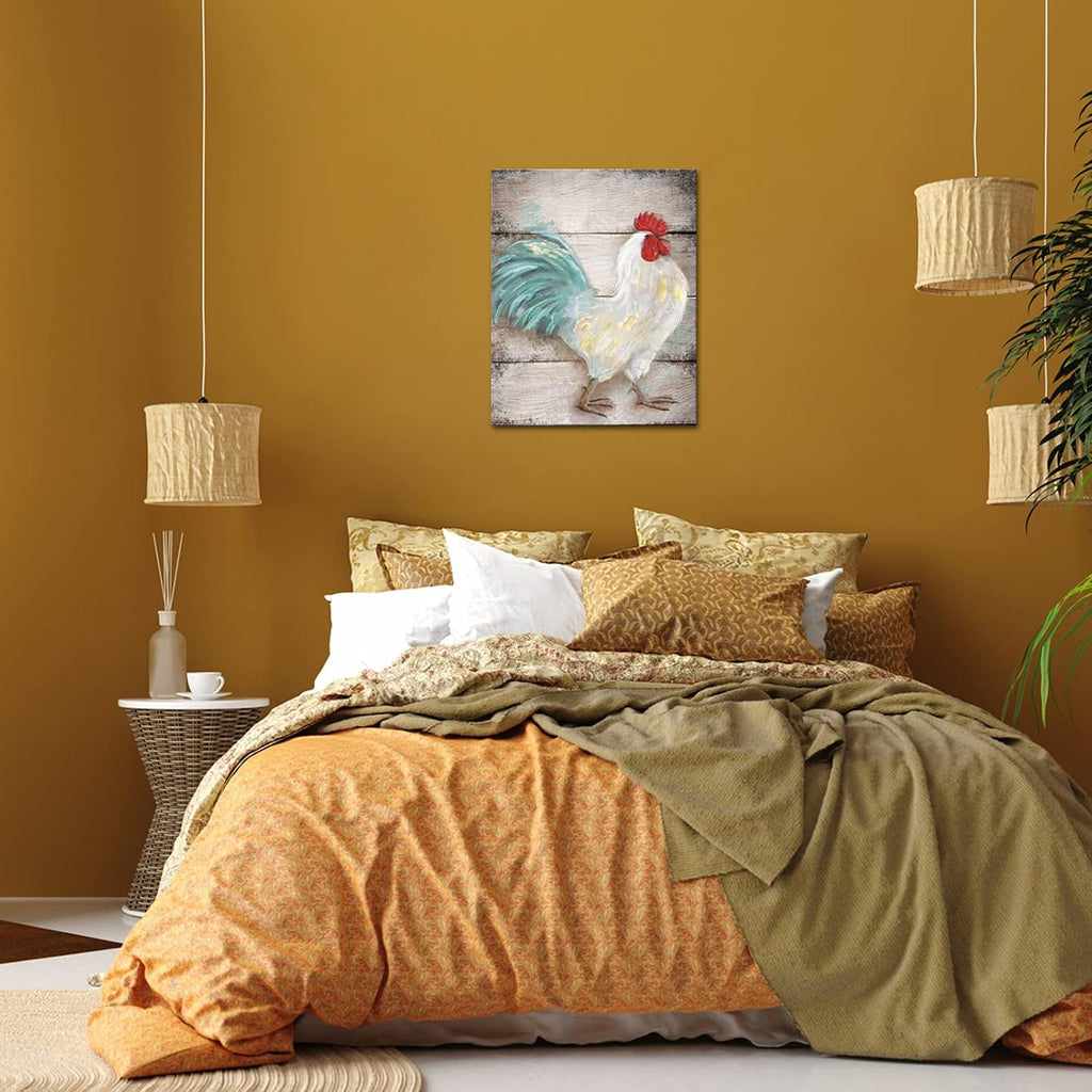 Canvas Wall Art Chicken Rooster Picture 16x20inch F6495