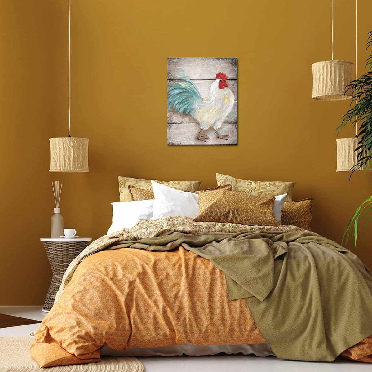 Canvas Wall Art Chicken Rooster Picture 16x20inch F6495