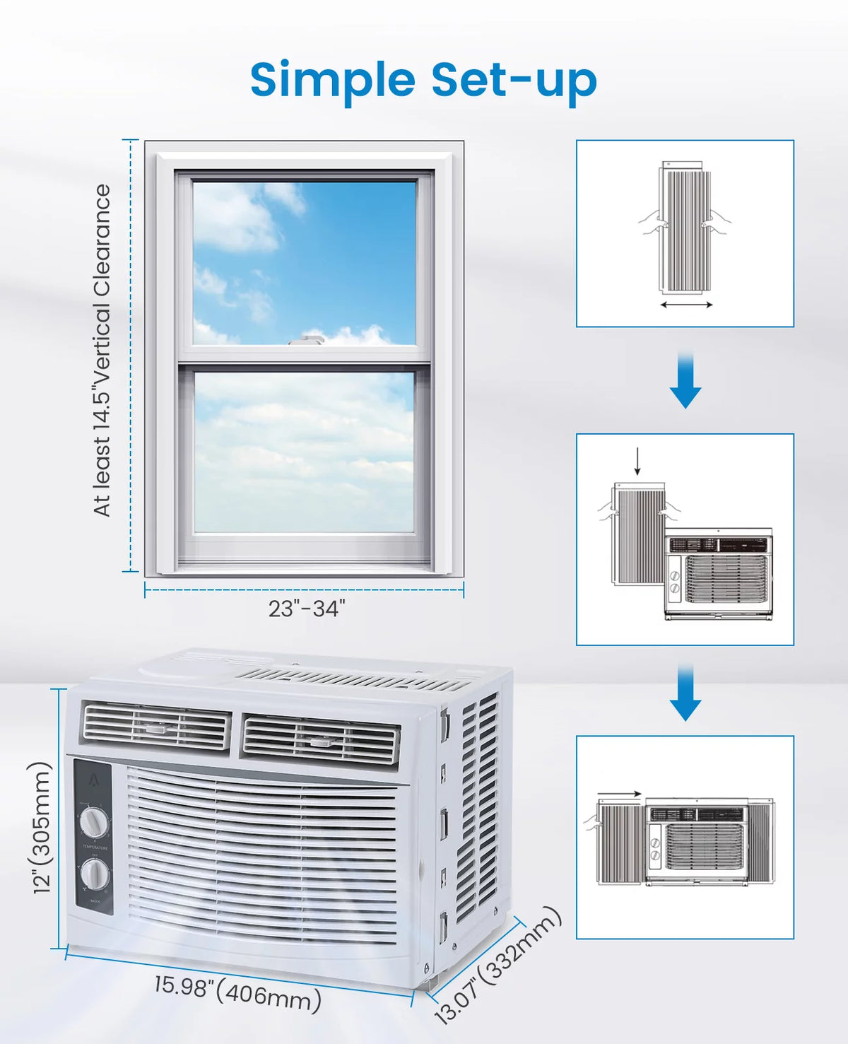 5000 BTU Window Air Conditioner with Reusable Filter Z72829