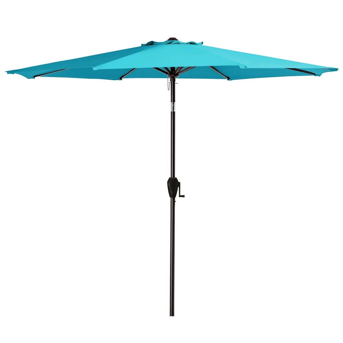 9' Outdoor Patio Umbrella with Push Button Tilt and Crank, Beige E24909