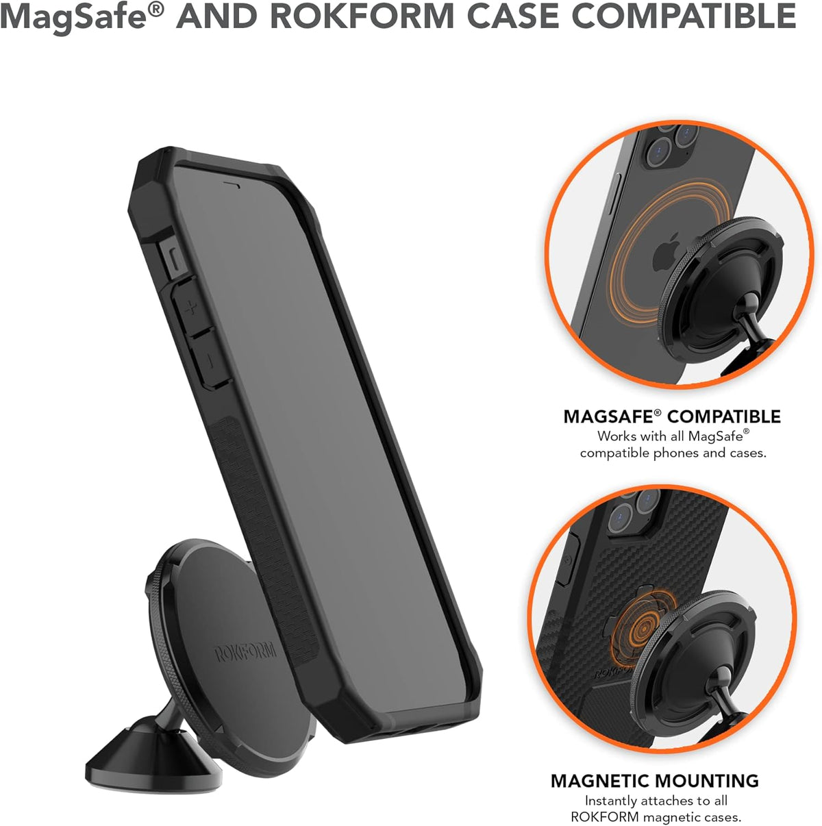 Adjustable Dual Magnet Car Mount, 360° Swivel Cell Phone Holder L607437