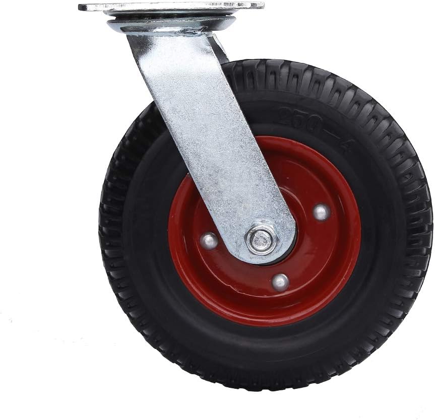 8 inch Black Rubber Swivel Casters Y93574